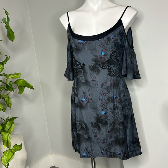 Free People Dresses & Skirts - Free People Summer Art Print Teal Dress size 6